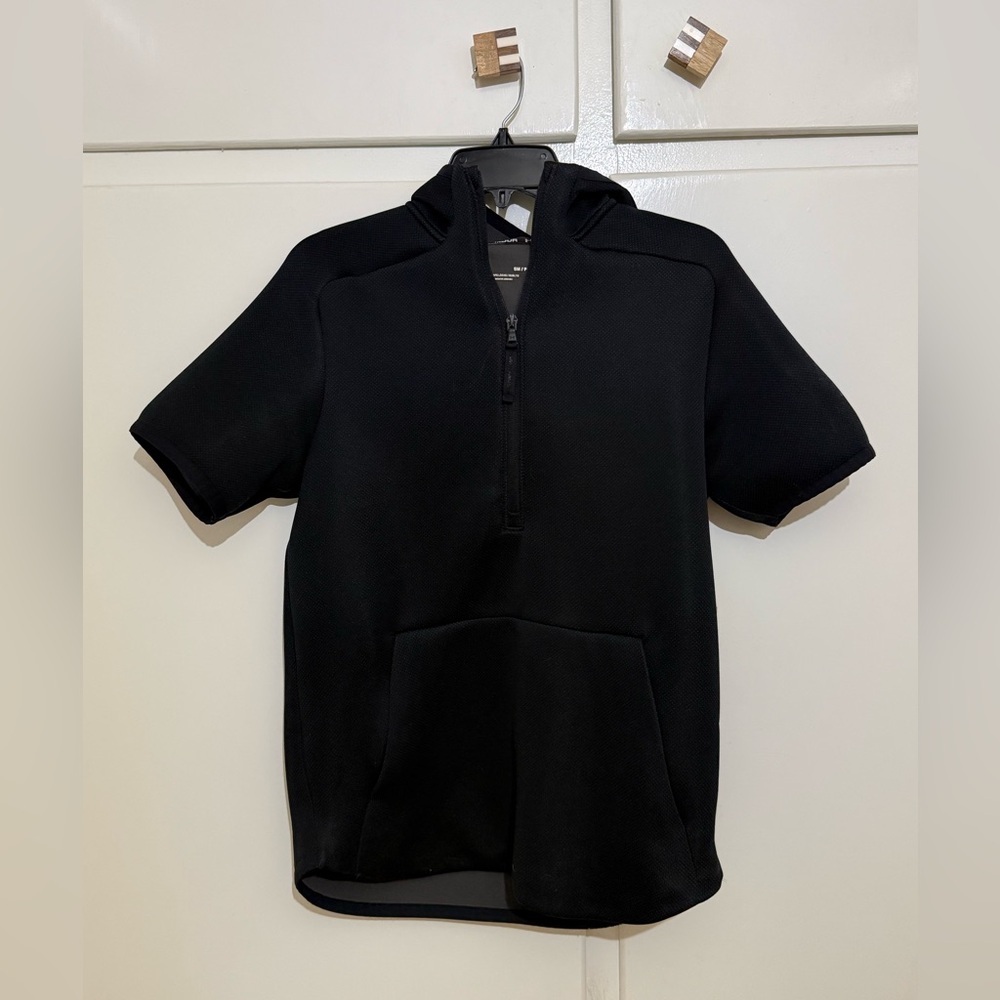 Black Short Sleeve Under Armor Hoodie
